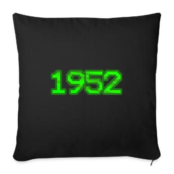 1952 - Housse de coussin décorative 45 x 45 cm - noir - Devant