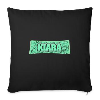 Kiara comme nom de naissance - Housse de coussin décorative 45 x 45 cm - noir - Devant
