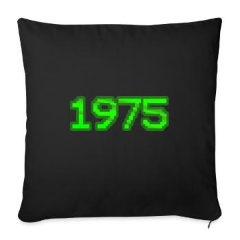 Nerd 1975 - Housse de coussin décorative 45 x 45 cm - noir - Devant