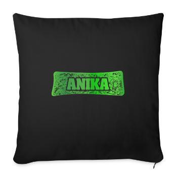 Gift for Anika - Sofa pillowcase 17,3'' x 17,3'' (45 x 45 cm) - black - Front