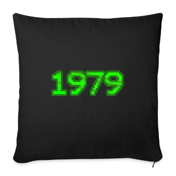 Computer 1979 - Sofa pillowcase 17,3'' x 17,3'' (45 x 45 cm) - black - Front