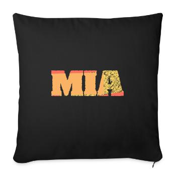 Nom Mia - Housse de coussin décorative 45 x 45 cm - noir - Devant