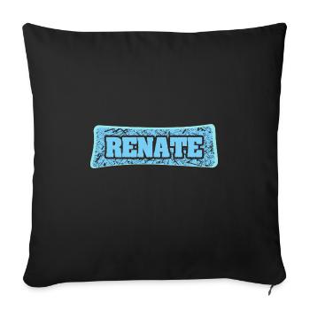 Name Renate - Sofakissenbezug 45 x 45 cm - Schwarz - Vorne