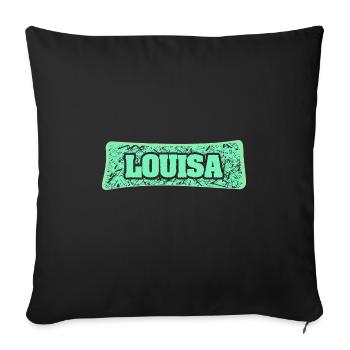 Louisa - Housse de coussin décorative 45 x 45 cm - noir - Devant