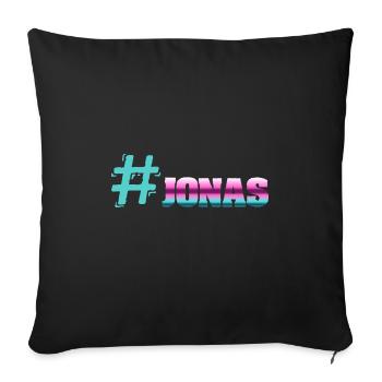 Hashtag Jonas - Housse de coussin décorative 45 x 45 cm - noir - Devant