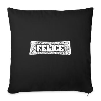 Geburtsname für Felice Vorname Name - Sofakissenbezug 45 x 45 cm - Schwarz - Vorne