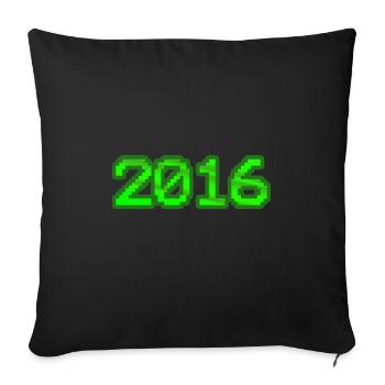 Computer 2016 - Sofa pillowcase 17,3'' x 17,3'' (45 x 45 cm) - black - Front