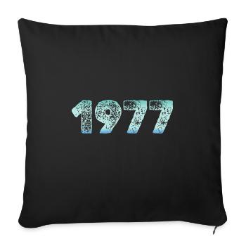 1977 - Sofa pillowcase 17,3'' x 17,3'' (45 x 45 cm) - black - Front