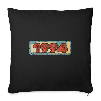 Year: 1994 - Sofa pillowcase 17,3'' x 17,3'' (45 x 45 cm) - black - Front