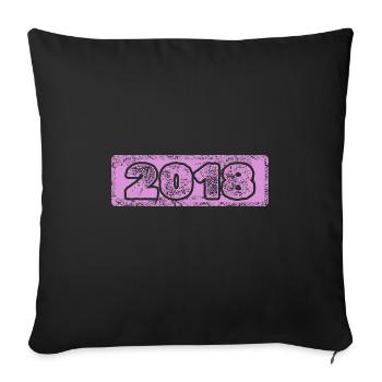 2018 - Sofa pillowcase 17,3'' x 17,3'' (45 x 45 cm) - black - Front
