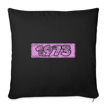 Zahl 1973 - Sofakissenbezug 45 x 45 cm - Schwarz - Vorne