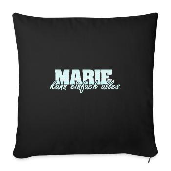 Marie - Sofakissenbezug 45 x 45 cm - Schwarz - Vorne