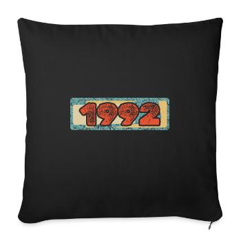 1992 - Housse de coussin décorative 45 x 45 cm - noir - Devant