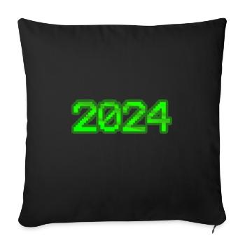 Nerd 2024 - Sofa pillowcase 17,3'' x 17,3'' (45 x 45 cm) - black - Front