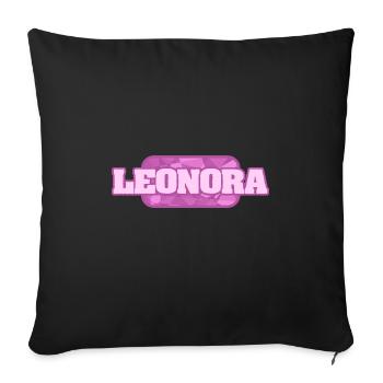 Gift for Leonora - Sofa pillowcase 17,3'' x 17,3'' (45 x 45 cm) - black - Front