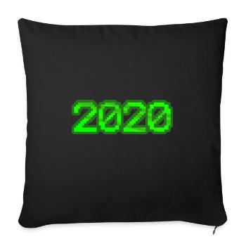2020 - Sofa pillowcase 17,3'' x 17,3'' (45 x 45 cm) - black - Front