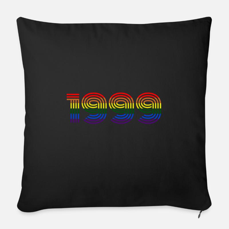 Né en 1999 - Housse de coussin décorative 45 x 45 cm - noir