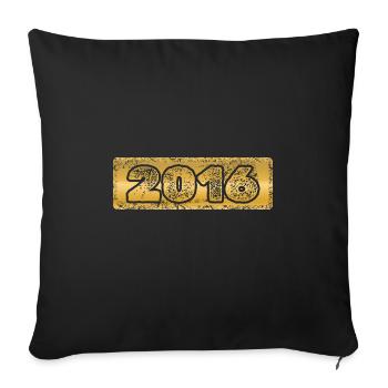 Vintage 2016 - Sofa pillowcase 17,3'' x 17,3'' (45 x 45 cm) - black - Front