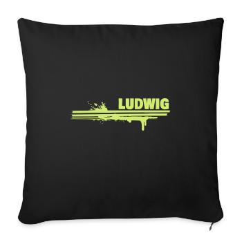 Cadeau pour Ludwig - Housse de coussin décorative 45 x 45 cm - noir - Devant