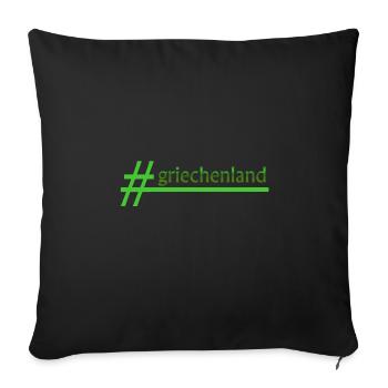 griechenland - Sofakissenbezug 45 x 45 cm - Schwarz - Vorne