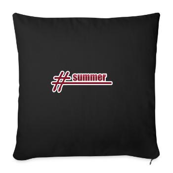 Style Hashtag summer Sommer - Sofa pillowcase 17,3'' x 17,3'' (45 x 45 cm) - black - Front