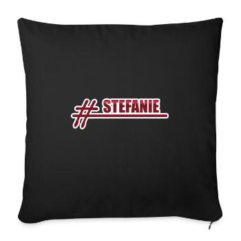 Stefanie - Sofakissenbezug 45 x 45 cm - Schwarz - Vorne