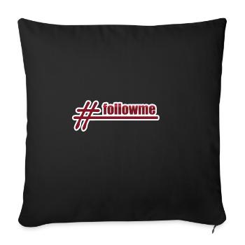 Style Hashtag suivez-moi Suivez-moi - Housse de coussin décorative 45 x 45 cm - noir - Devant