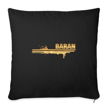 Painting Baran - Sofa pillowcase 17,3'' x 17,3'' (45 x 45 cm) - black - Front