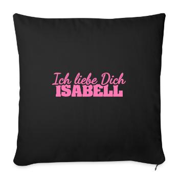 Isabell - Sofakissenbezug 45 x 45 cm - Schwarz - Vorne