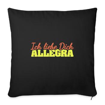 Geschenk für Allegra - Sofakissenbezug 45 x 45 cm - Schwarz - Vorne