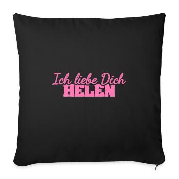Geschenk für Helen - Sofakissenbezug 45 x 45 cm - Schwarz - Vorne