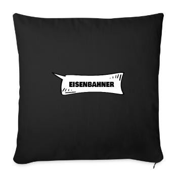 Eisenbahner - Sofakissenbezug 45 x 45 cm - Schwarz - Vorne