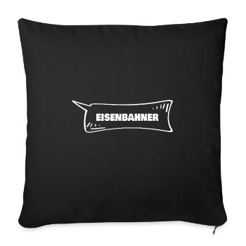 Geschenk für Eisenbahner - Sofakissenbezug 45 x 45 cm - Schwarz - Vorne