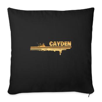 Cayden als Farbklecks - Sofakissenbezug 45 x 45 cm - Schwarz - Vorne