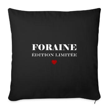 Forain foraine - Housse de coussin décorative 45 x 45 cm - noir - Devant