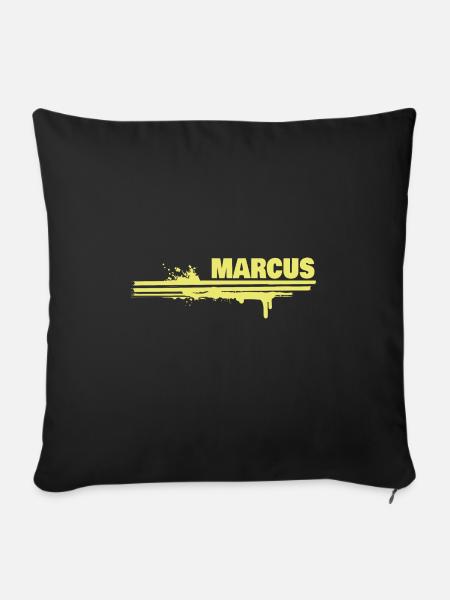 Geschenk für Marcus - Sofakissenbezug 45 x 45 cm - Schwarz