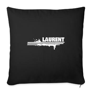 Farbklecks Laurent - Sofakissenbezug 45 x 45 cm - Schwarz - Vorne