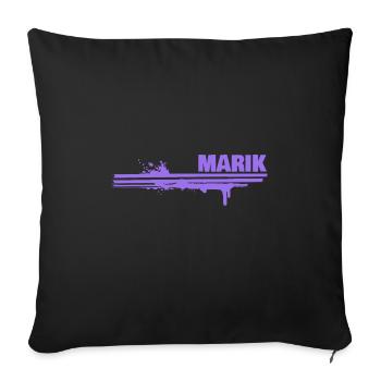 Geschenk für Marik - Sofakissenbezug 45 x 45 cm - Schwarz - Vorne