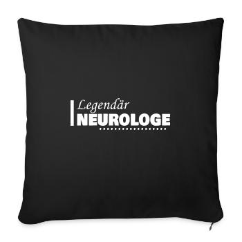 Occupation Neurologist - Sofa pillowcase 17,3'' x 17,3'' (45 x 45 cm) - black - Front