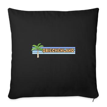 La Grèce comme vacances - Housse de coussin décorative 45 x 45 cm - noir - Devant