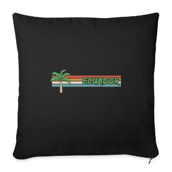 Geschenk für Ecuador - Sofakissenbezug 45 x 45 cm - Schwarz - Vorne