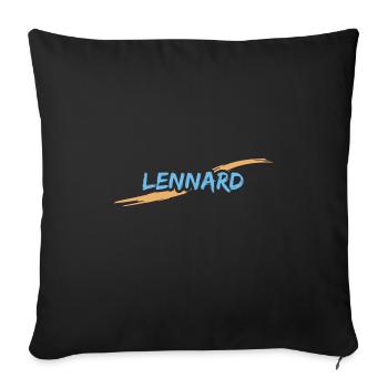 Cadeau pour Lennard - Housse de coussin décorative 45 x 45 cm - noir - Devant