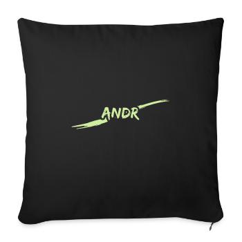 Gift for André - Sofa pillowcase 17,3'' x 17,3'' (45 x 45 cm) - black - Front