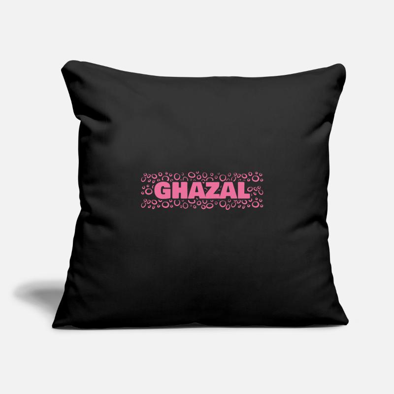 Ghazal as a given name Sofa pillowcase 17,3'' x 17,3'' (45 x 45 cm)