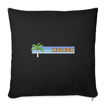 Gift for Malaga - Sofa pillowcase 17,3'' x 17,3'' (45 x 45 cm) - black - Front