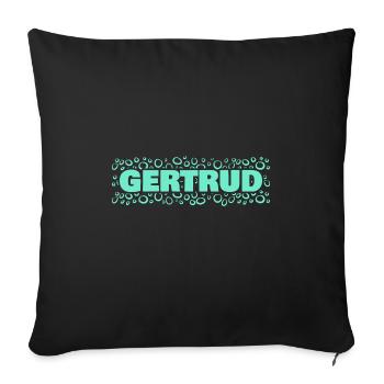 Cadeau pour Gertrud - Housse de coussin décorative 45 x 45 cm - noir - Devant