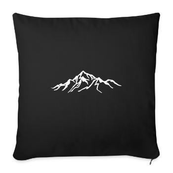 Mountain Hiking Mountains Mountaineering Hiking Mountains Mountains - Sofa pillowcase 17,3'' x 17,3'' (45 x 45 cm) - black - Front