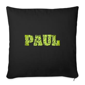 Paul - Sofa pillowcase 17,3'' x 17,3'' (45 x 45 cm) - black - Front