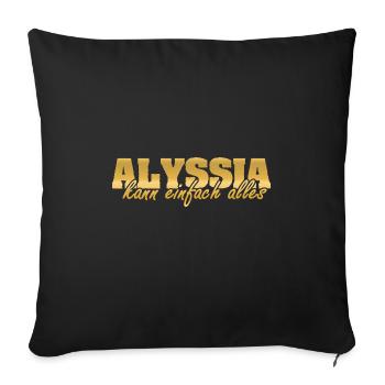 Geschenk für Alyssia - Sofakissenbezug 45 x 45 cm - Schwarz - Vorne