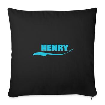 Cadeau pour Henry - Housse de coussin décorative 45 x 45 cm - noir - Devant